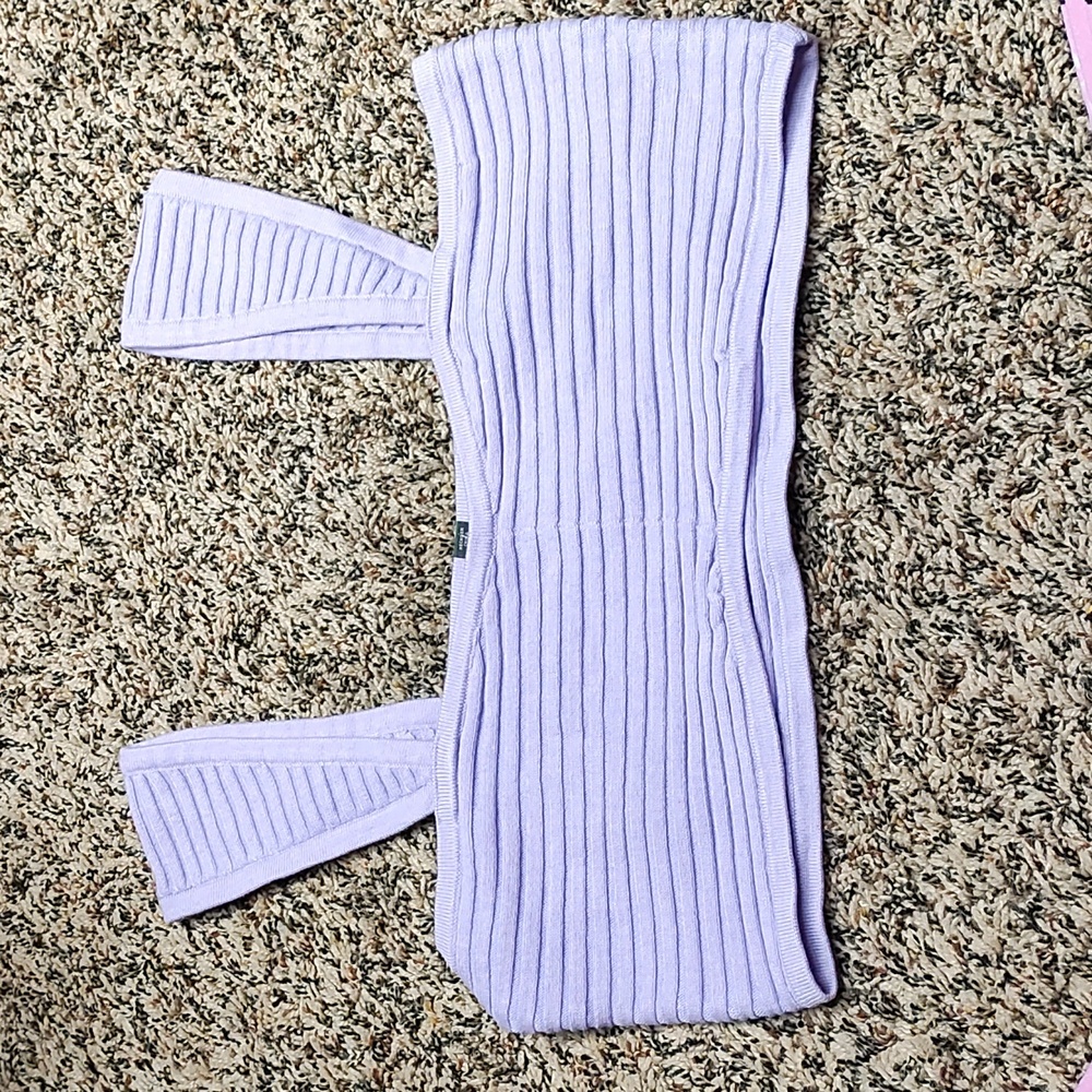 Wild Fable | Purple Ribbed Crop Top - Picture 2 of 6